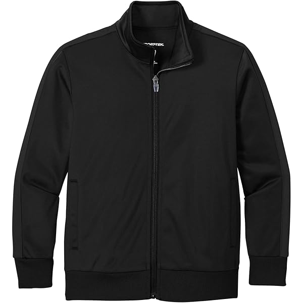 SPORT-TEK Unisex Tricot Sleeve Stripe Track Jacket | Lightweight